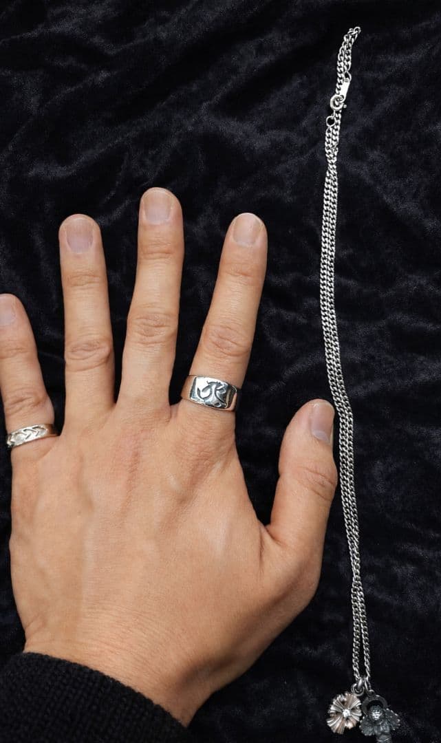 ※ミラーsilver925 豪華3点セット 梵字 ＆ エンジェル＆クロス