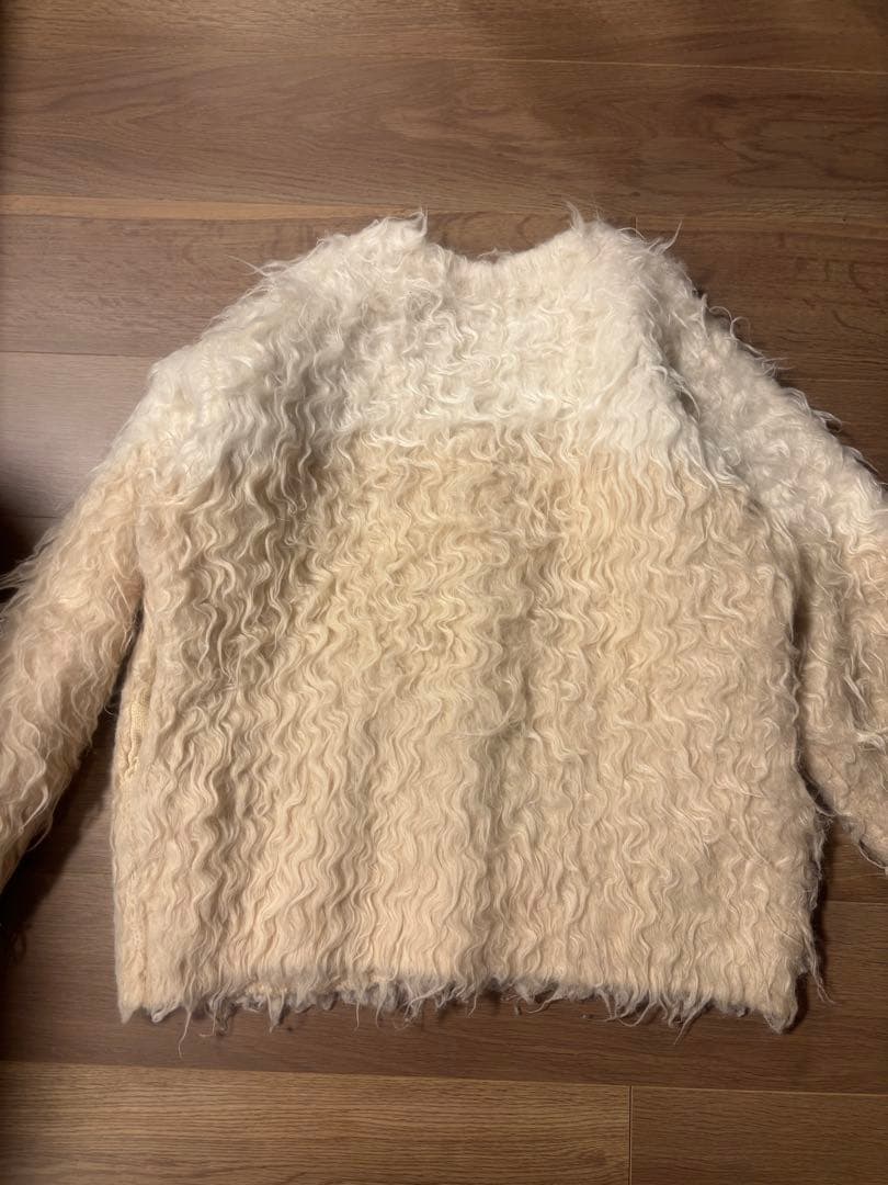 CLANE 【BI COLOR SHAGGY KNIT CARDIGAN】