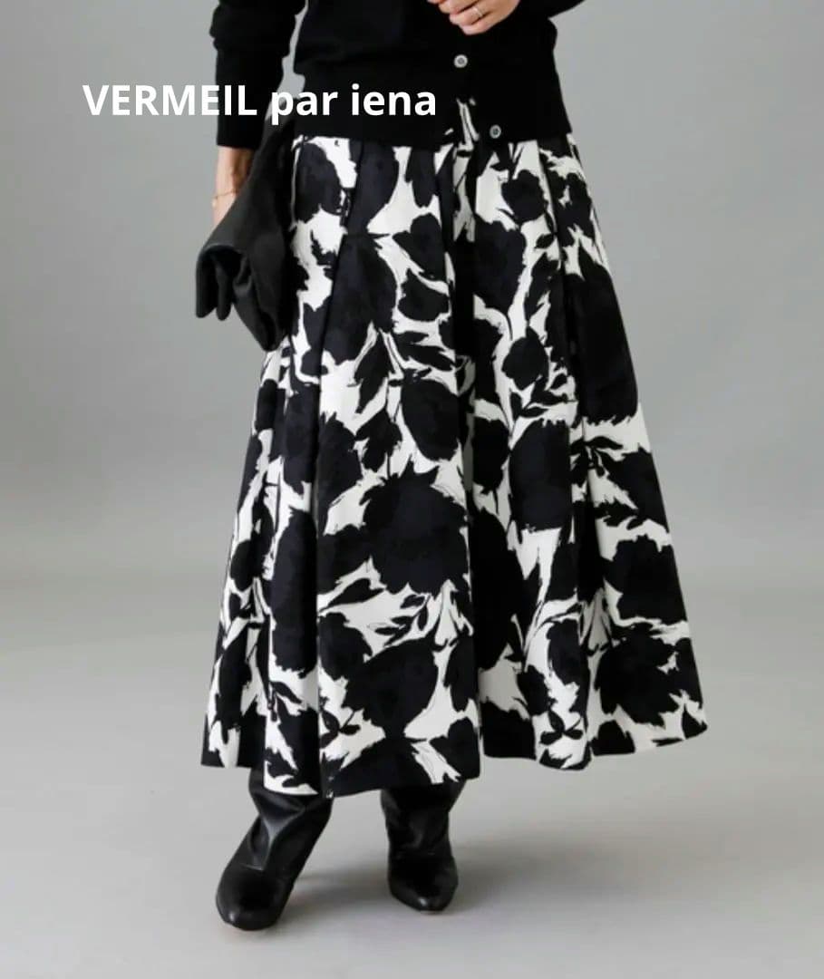 【美品♪】VERMEIL par iena コットンフローラルプリントスカート