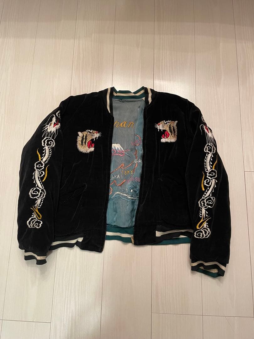 最終値下げ　50s ビンテージ　黒別珍　スーベニアジャケット