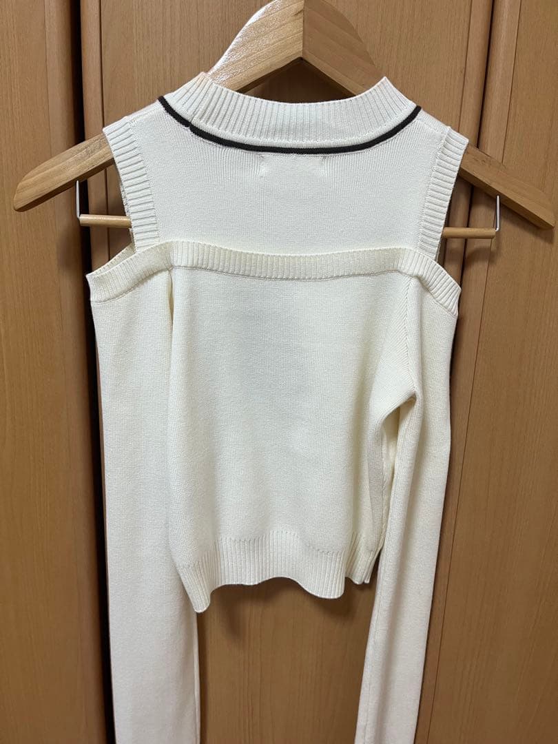 ダーリッチ　レイヤードライクロゴニットトップス