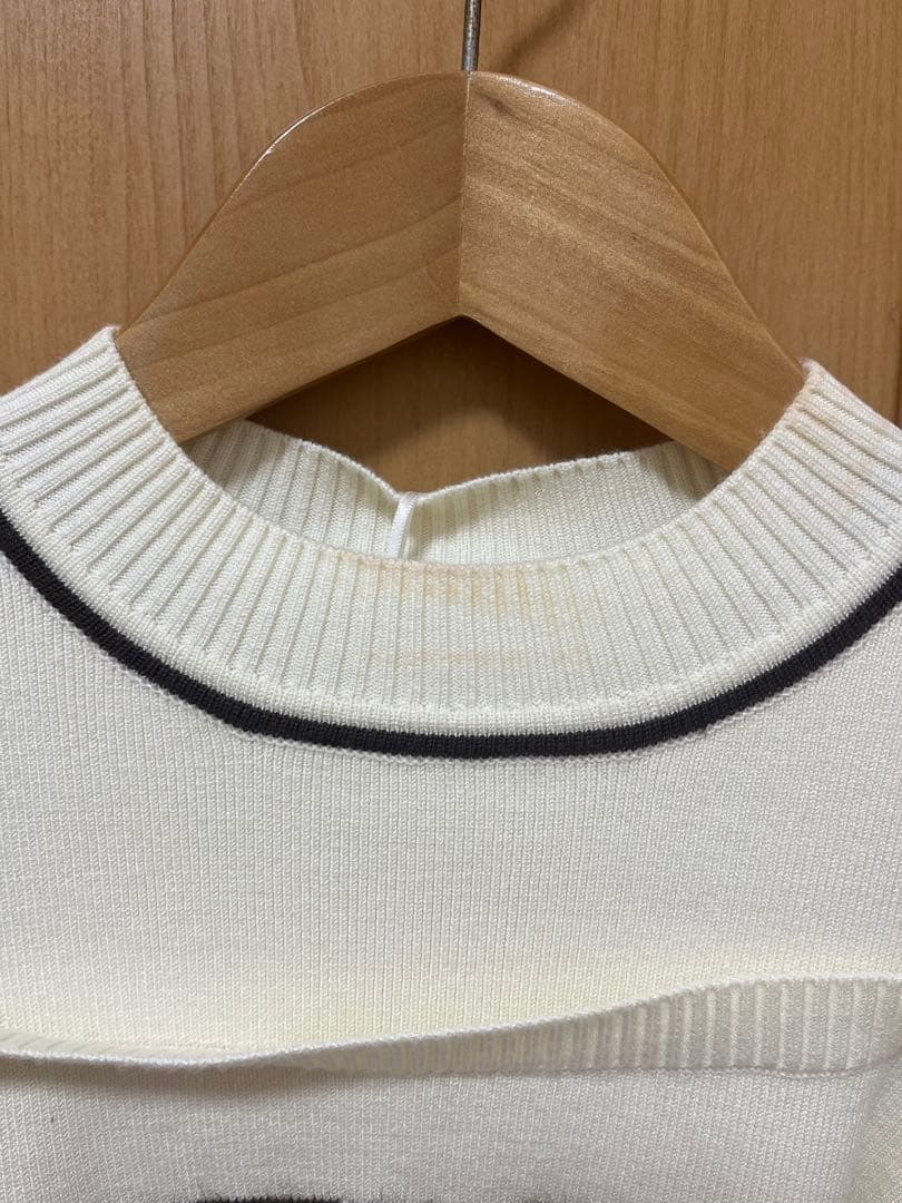 ダーリッチ　レイヤードライクロゴニットトップス