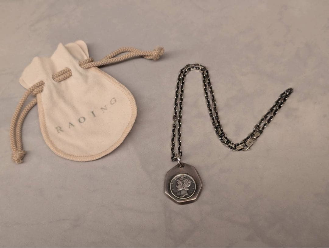 RAOING シルバー ペンダントネックレス