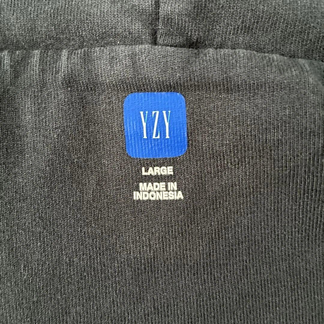 YZY ダークグレー フルジップフーディ Lサイズ