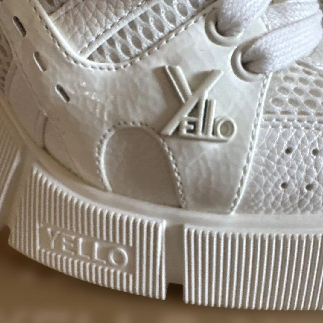 yello イエロ　ホワイト メッシュ スニーカーサンダル ミュール　高ヒールS