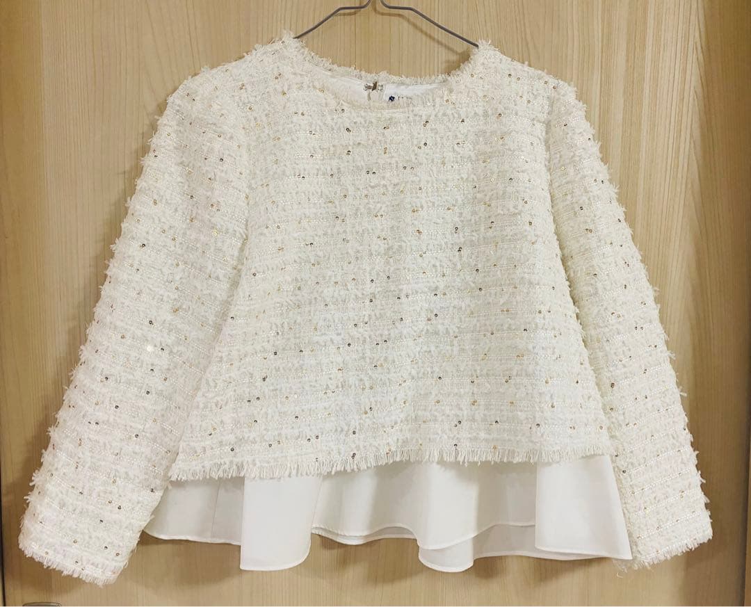 M Maglie le cassetto ラメスパンコールツイードブラウス