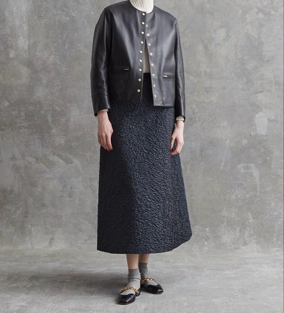 定価10万 23AW ドゥロワー Drawer ジャガードスカート 40