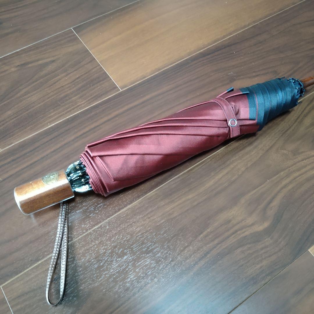 前原光榮商店　トンボ洋傘　【メンズ折りたたみ傘】シャドウ　ダークブルー×エンジ