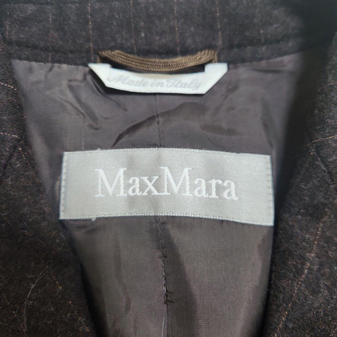 マックスマーラ　銀タグ　イタリア製　ダブルスーツ　ストライプ柄