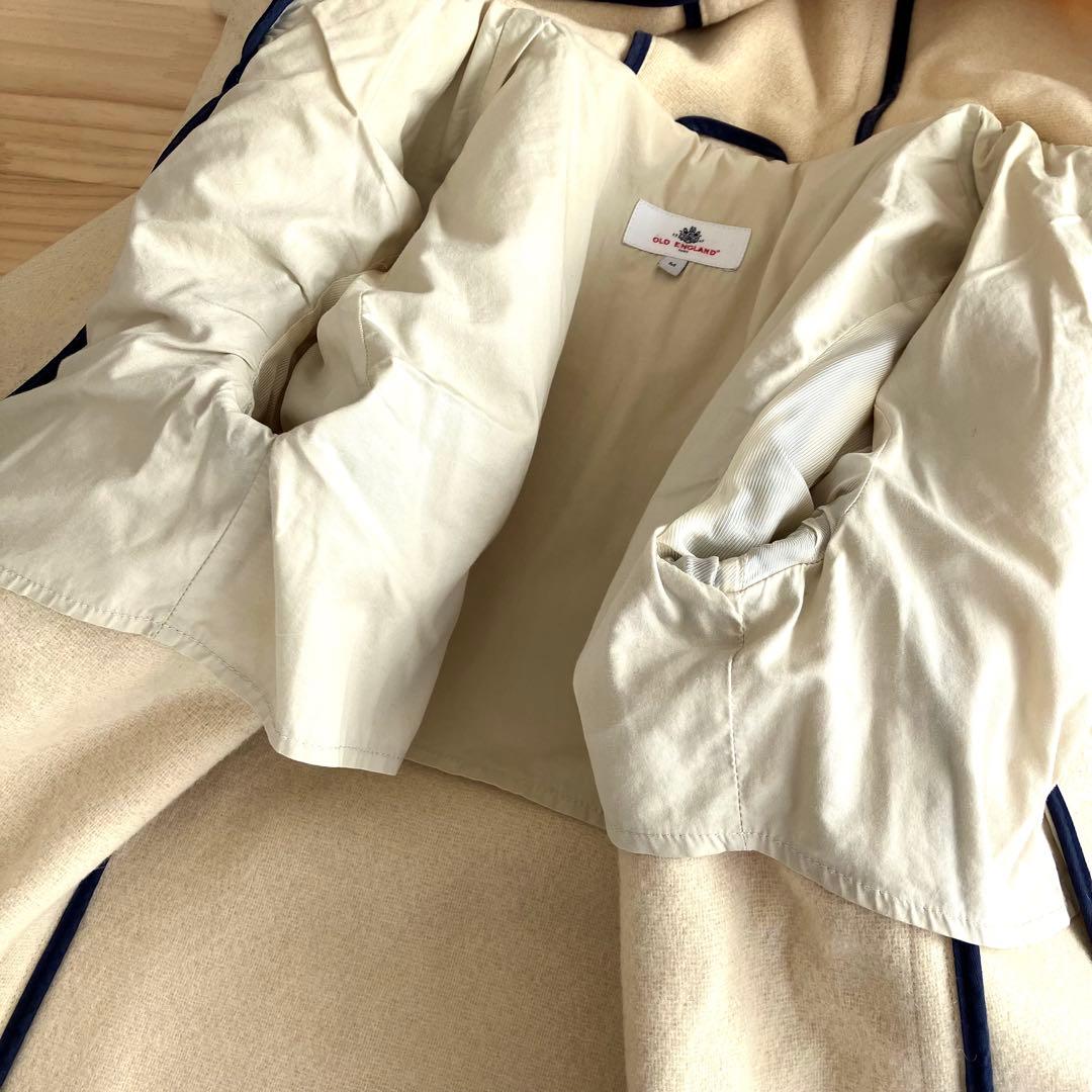 美品 オールドイングランド ウール100 ダッフルコート M ベージュ ショート