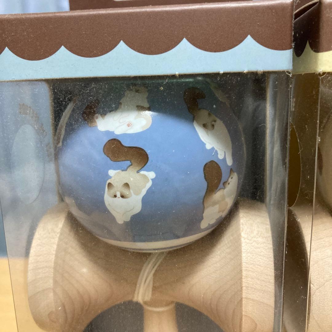 KROM けん玉 SOSOHAN 猫 犬 モチーフ 2本セット 未使用 箱付き