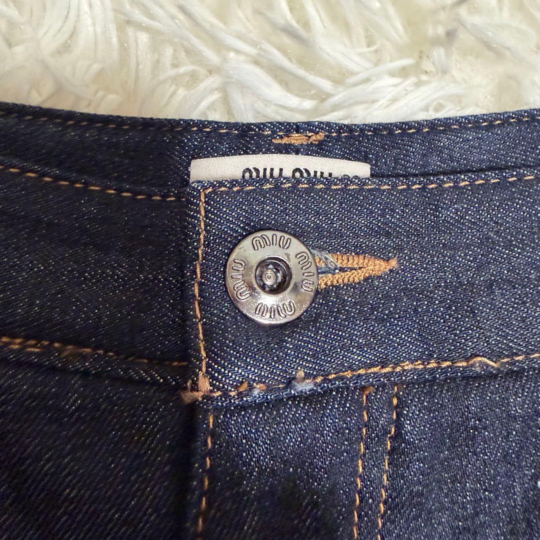 希少極美品　ミュウミュウ　ブーツカットデニムパンツ　ストレッチ　フレア　y2k