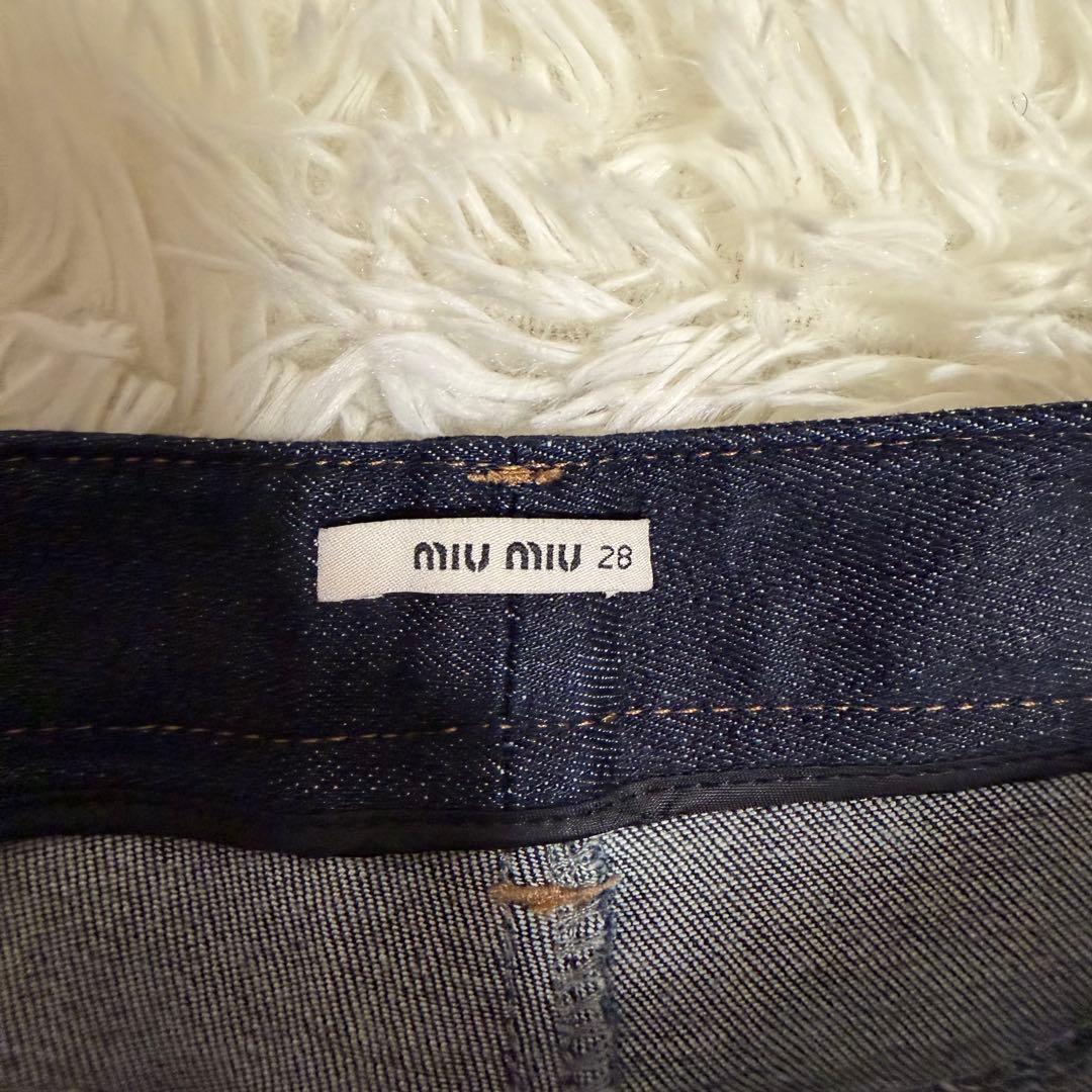 希少極美品　ミュウミュウ　ブーツカットデニムパンツ　ストレッチ　フレア　y2k
