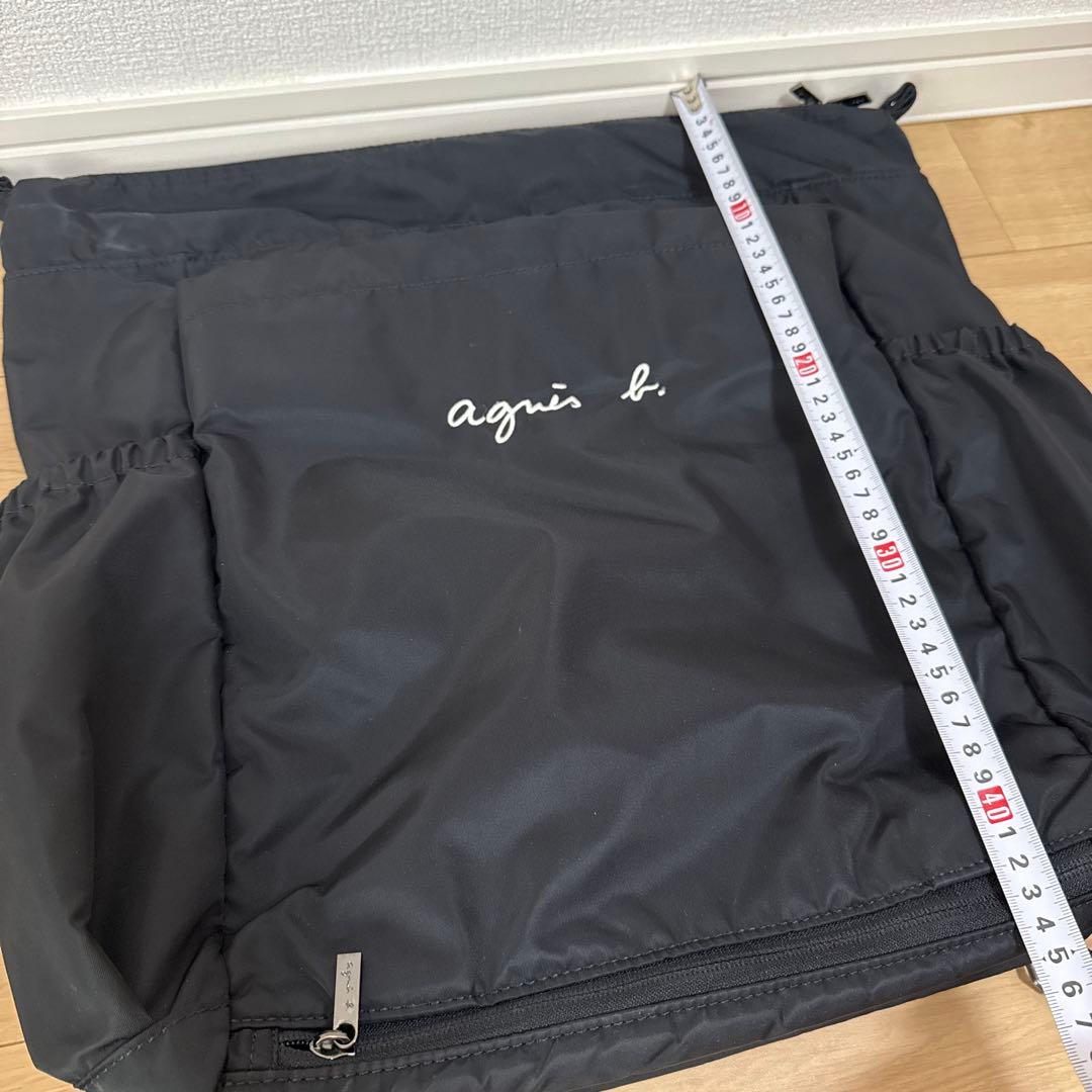 agnis b. ブラック マザーズバッグ　リュック