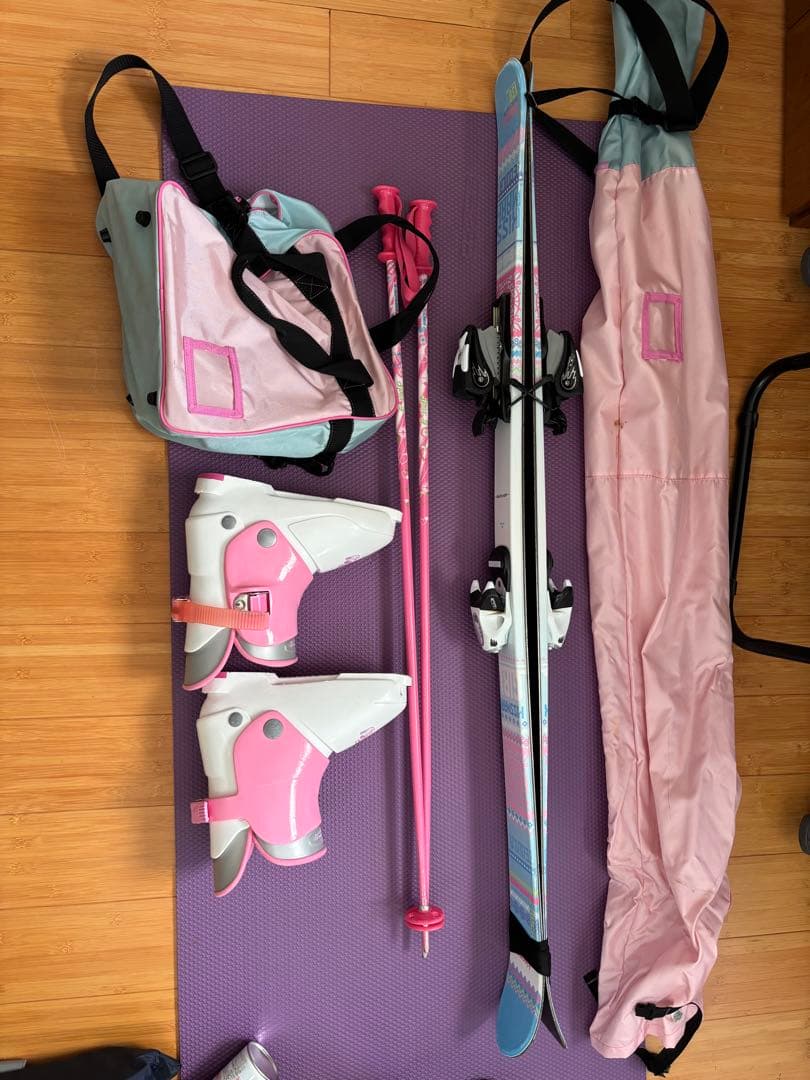 ピンク スキーセット スキー板 スキーブーツ