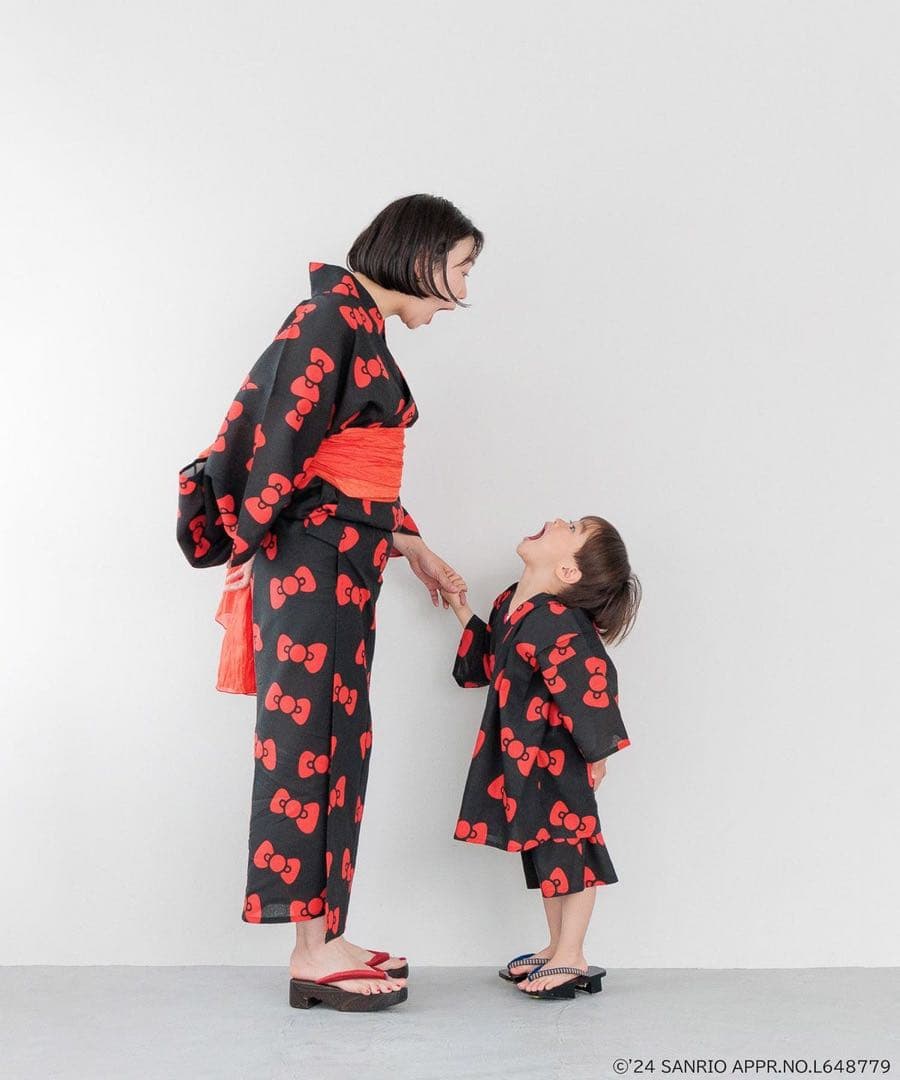KITTY ローリーズファーム　コラボ　浴衣　大人子供セット