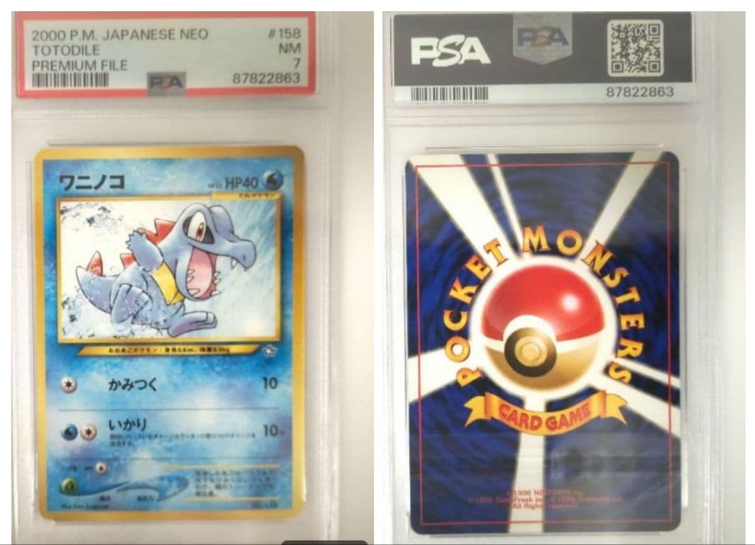 [PSA7]ワニノコ　旧裏　プレミアムファイル PROMO 第1世代