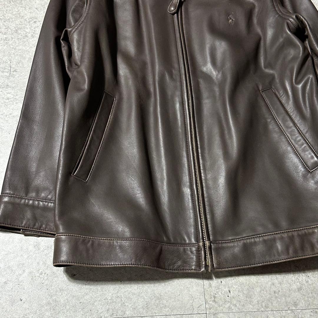 Polo Ralph Lauren ラムレザー ジャケット ブラウン M