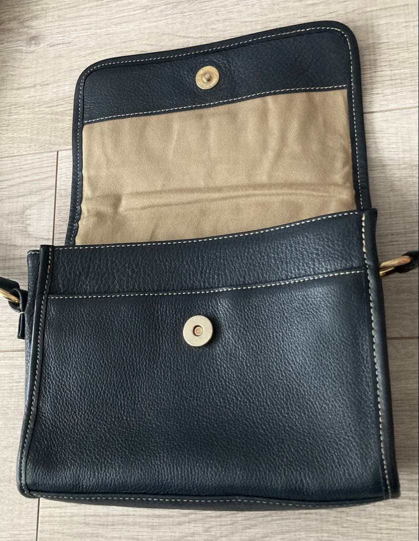 SOMES ソメス ミニショルダーバッグ ネイビー シボ革