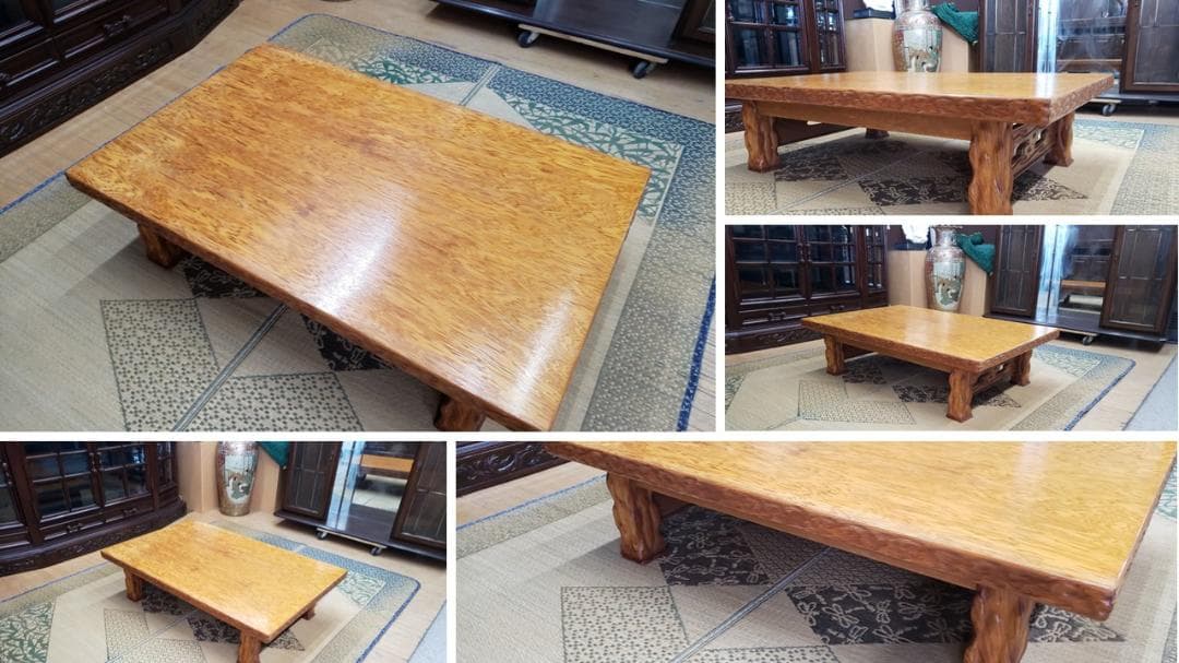 トイプーB22　屋久杉　座卓　座布団付き　和室セット