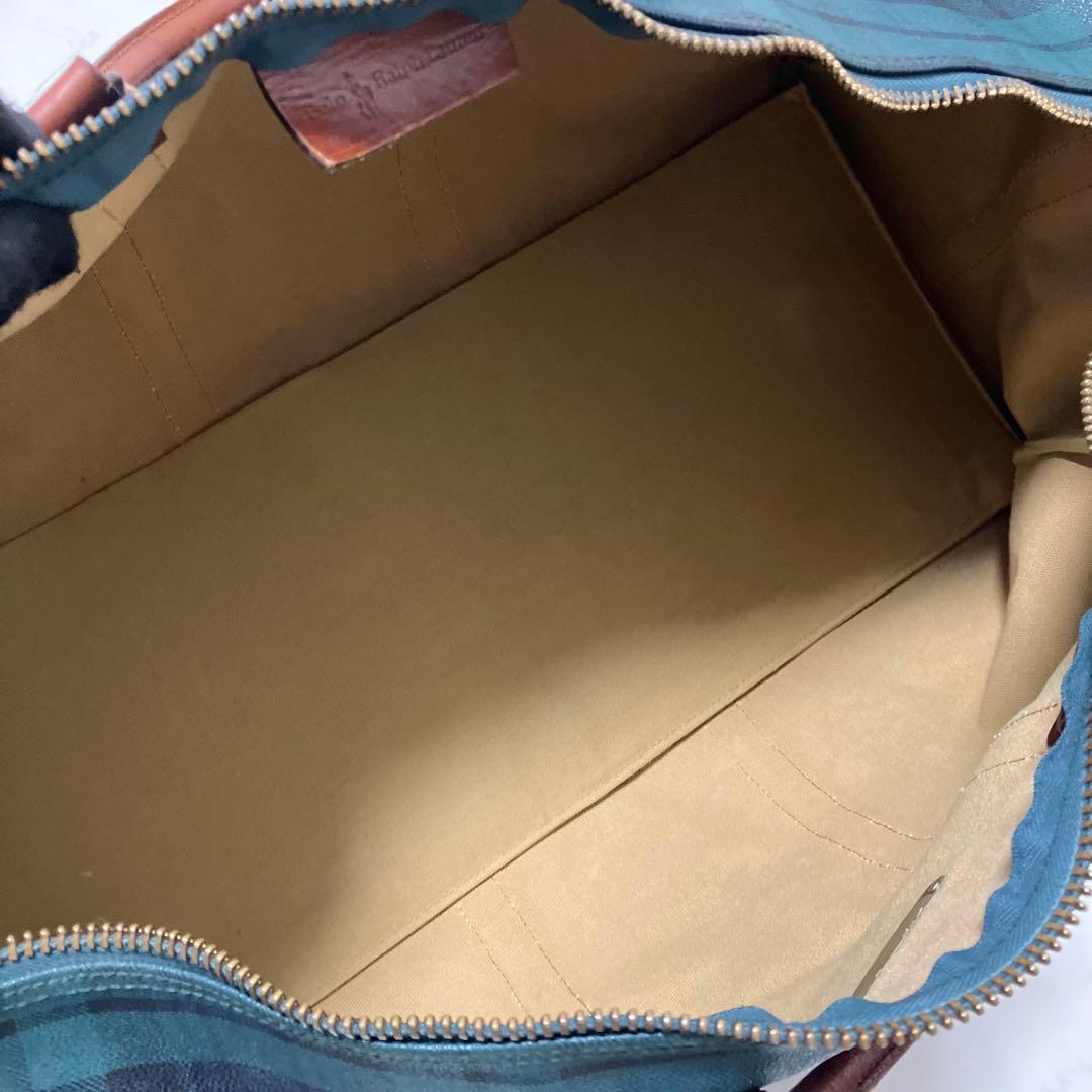 ポロ ラルフローレン ボストンバッグ 2way PVC 旅行　グリーン