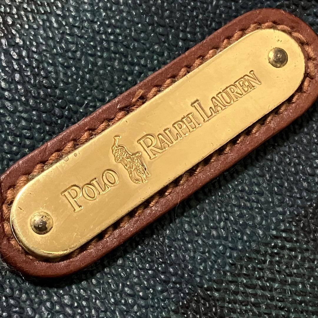 ポロ ラルフローレン ボストンバッグ 2way PVC 旅行　グリーン