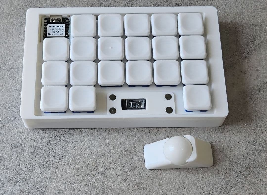 【使用2回未満】tomkey 無線分割式 トラックボール キーボード ホワイト