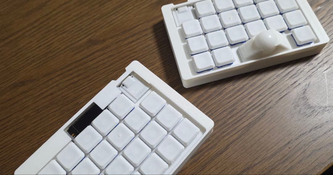 【使用2回未満】tomkey 無線分割式 トラックボール キーボード ホワイト