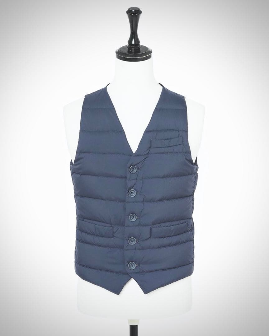 HERNO ヘルノ　ダウンジレ サイズ44 ブルーグレー　ネイビー