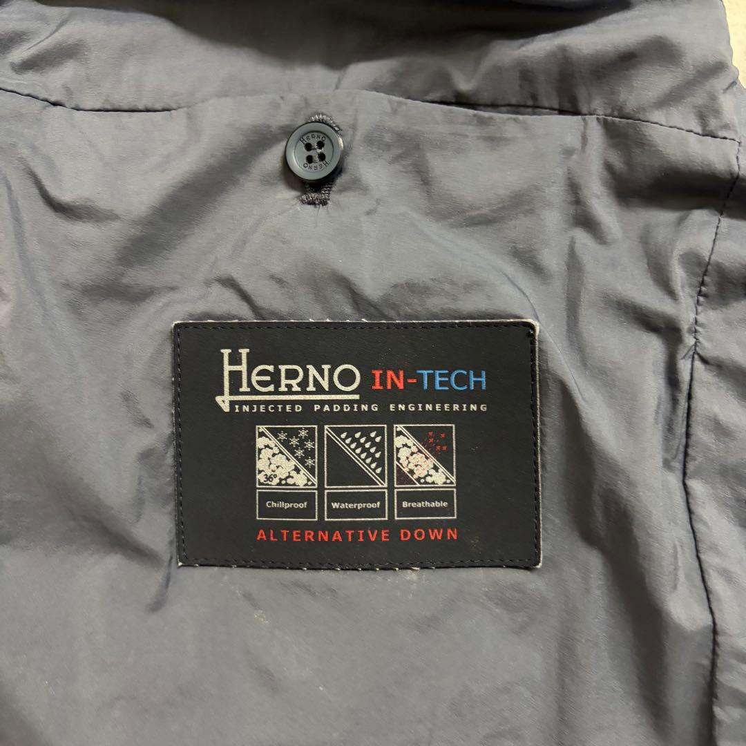 HERNO ヘルノ　ダウンジレ サイズ44 ブルーグレー　ネイビー