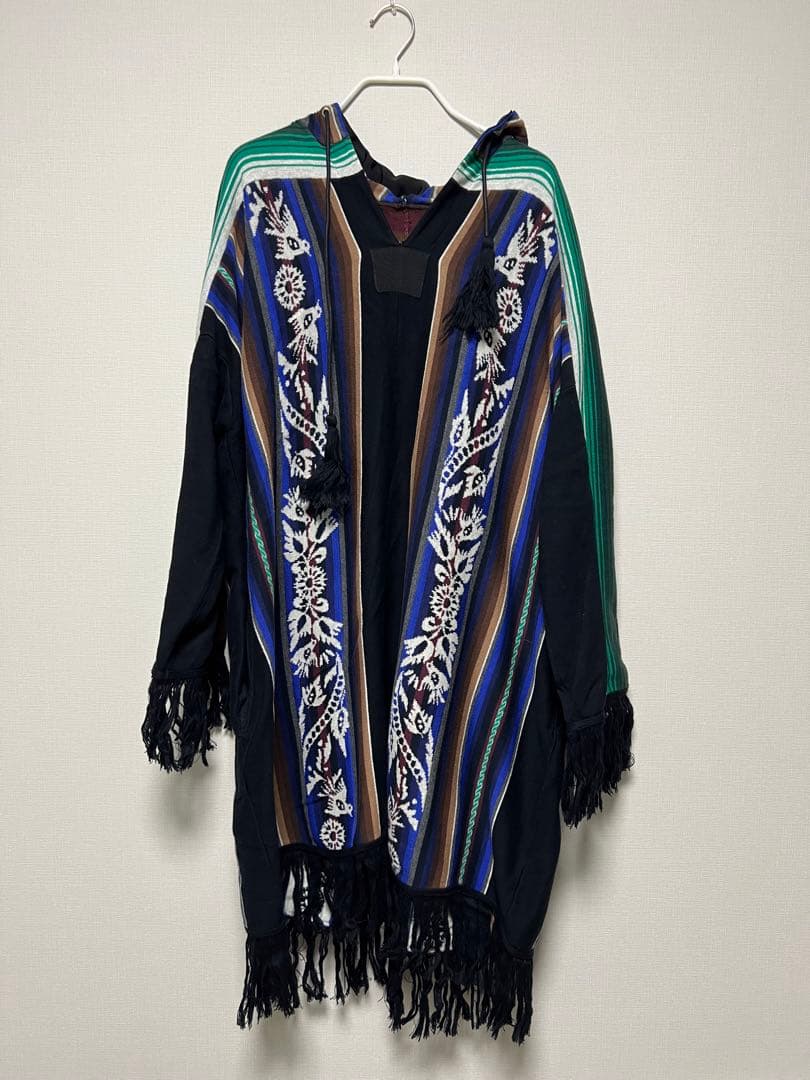 sacai ネイティブ柄 パーカーチュニック ニットワンピース　ナバホ