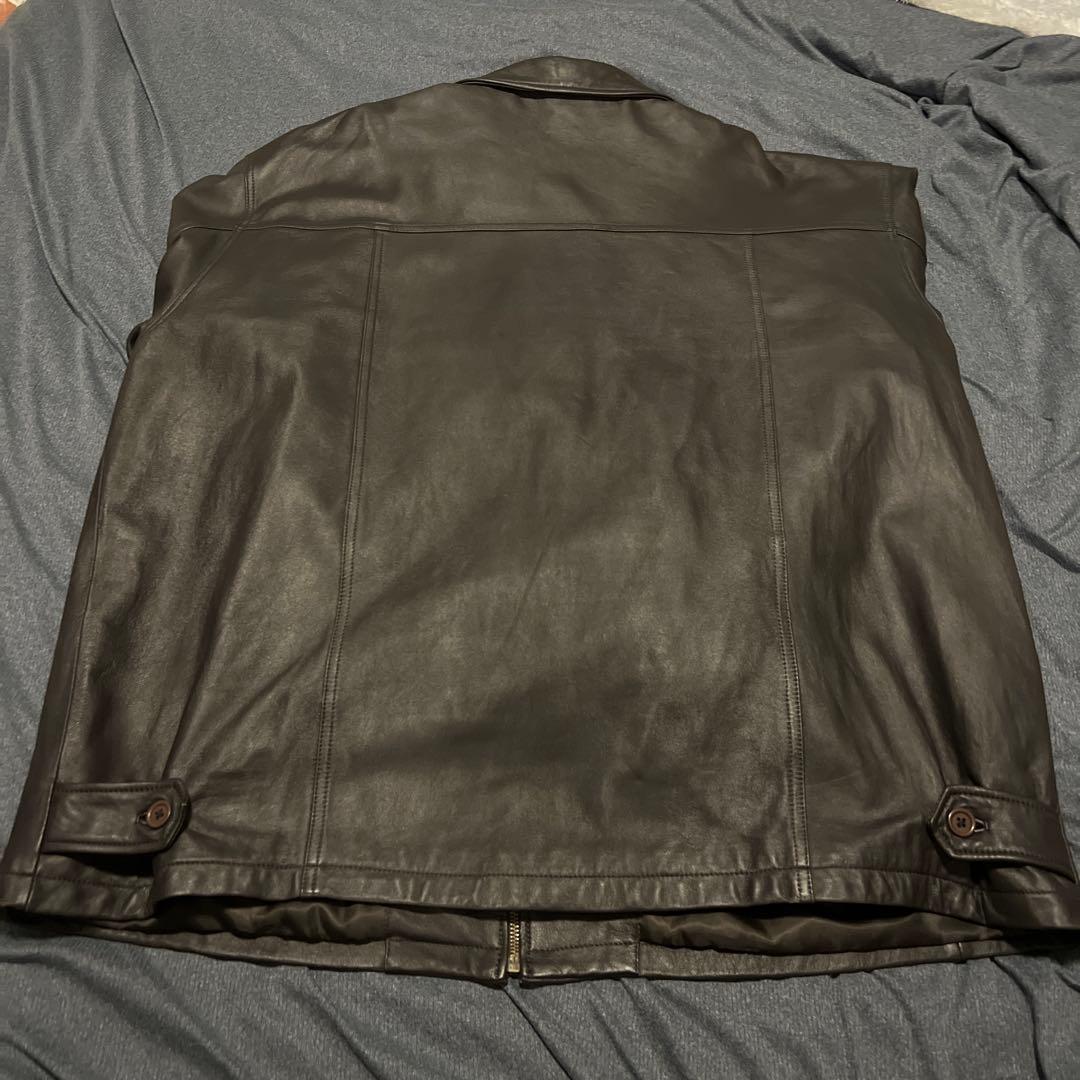 レザージャケット　ダークブラウン　5l 羊革