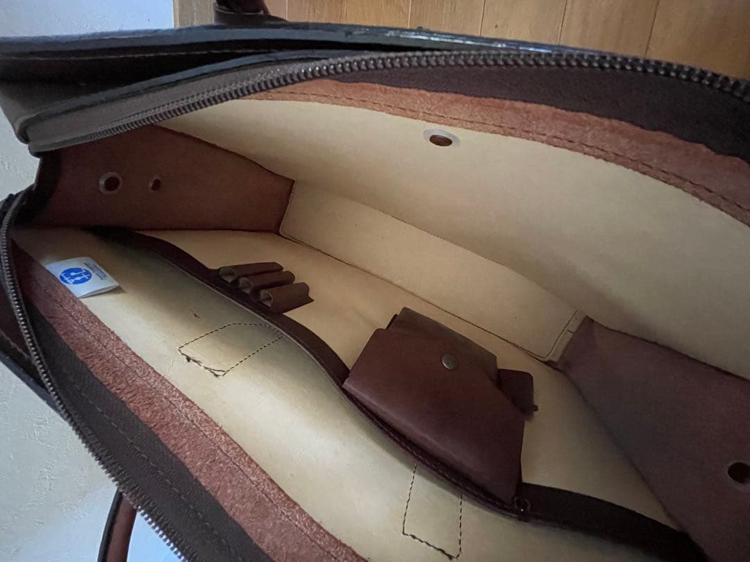 Samsonite ブラウンレザービジネスバッグ