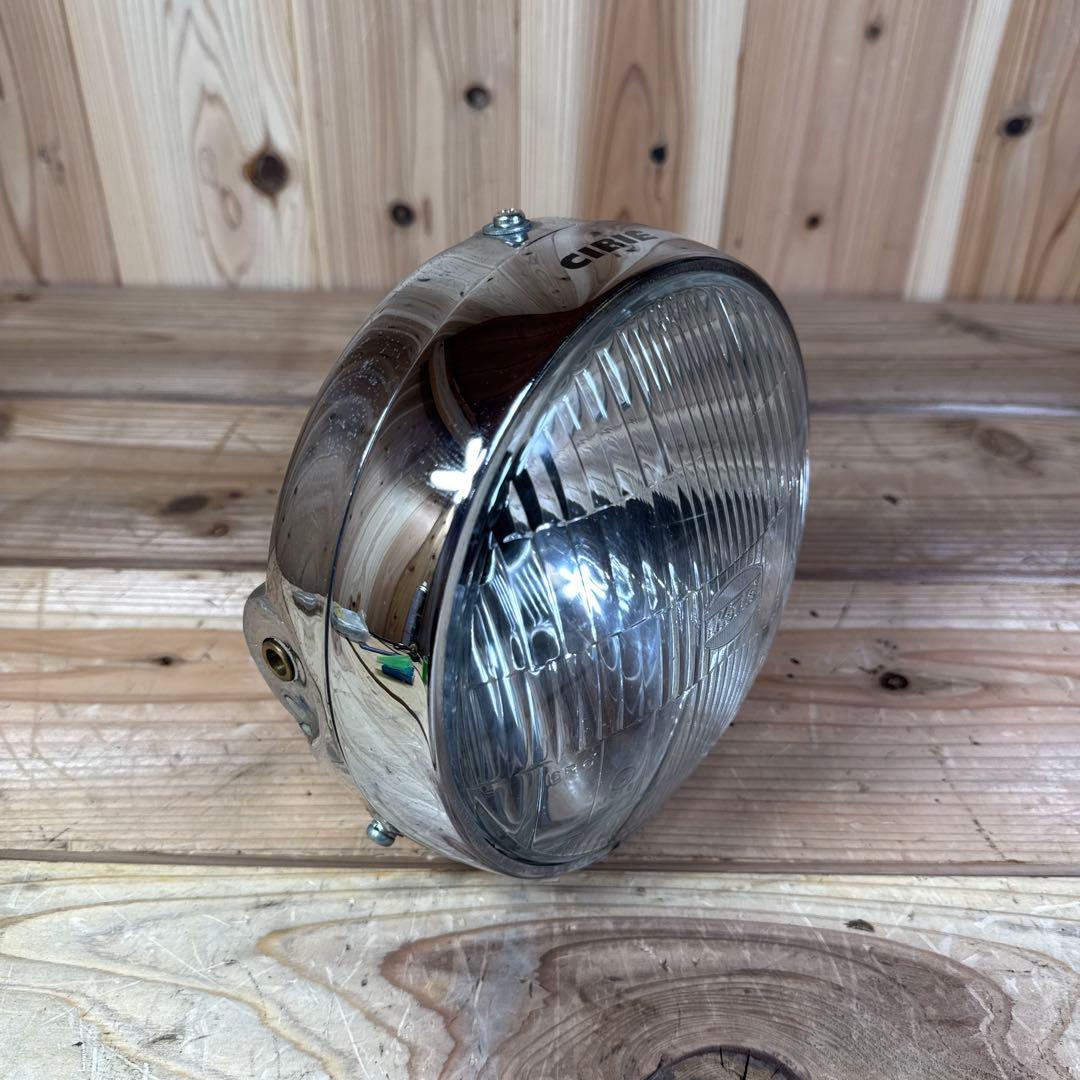 【希少当時物】CIBIE シビエ　ヘッドライト　180パイ　メッキケース　ロゴ有