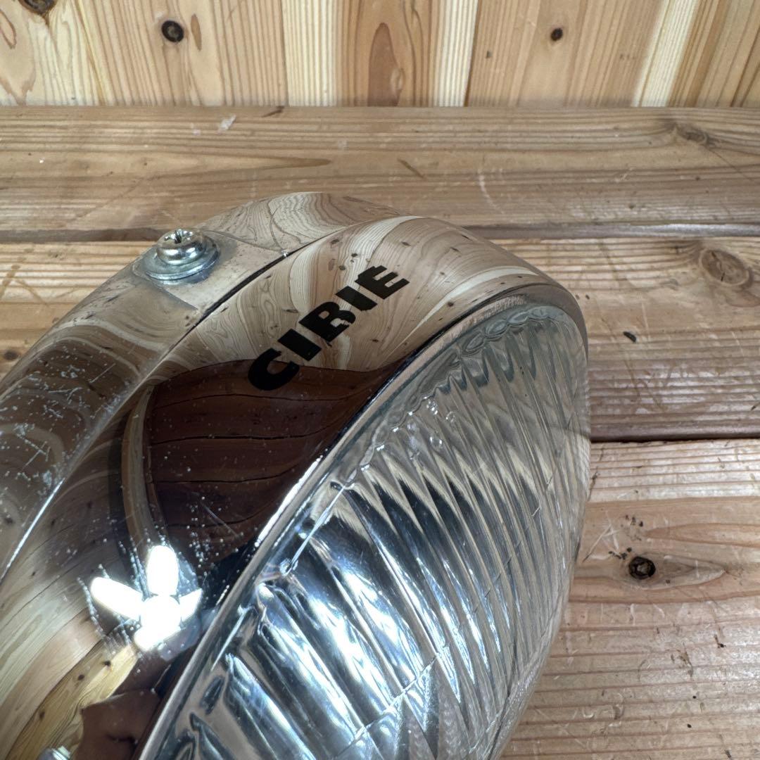 【希少当時物】CIBIE シビエ　ヘッドライト　180パイ　メッキケース　ロゴ有