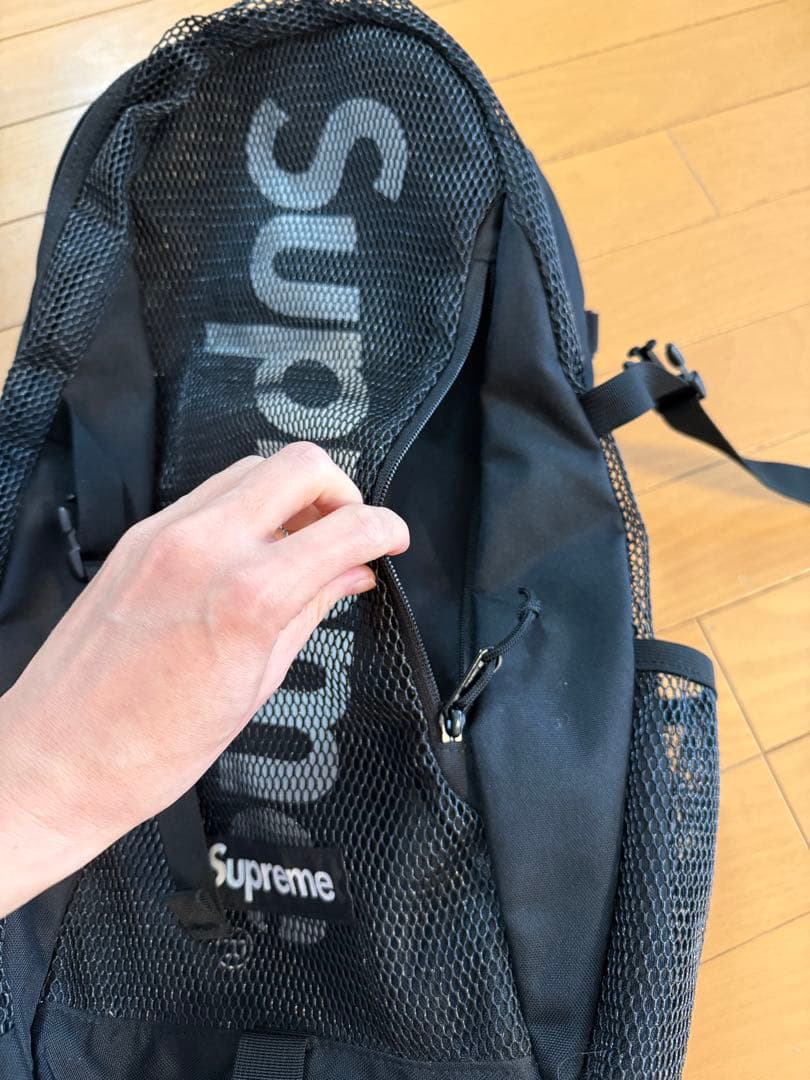 Supreme メッシュバックパック ブラック