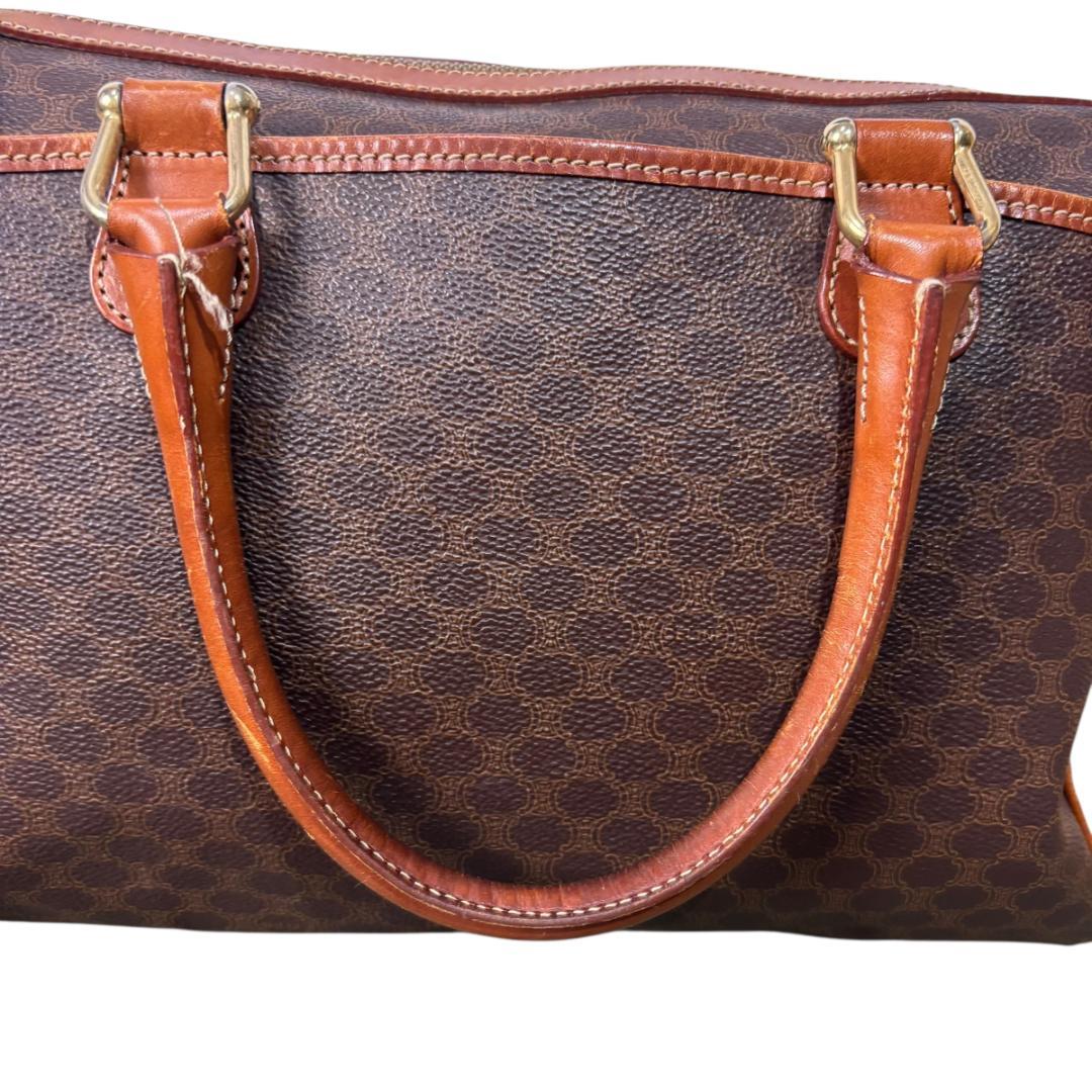 CELINE セリーヌ マカダム　レザー　ボストンバッグ　ハンドバッグ