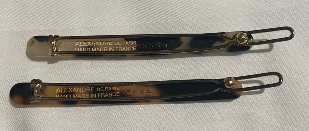 【新品未使用】ALEXANDRE DE PARIS べっこう柄ヘアピン2本セット
