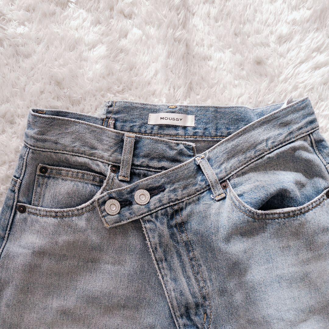 MOUSSY　CROSS WAIST WIDE STRAIGHT　サイズ2