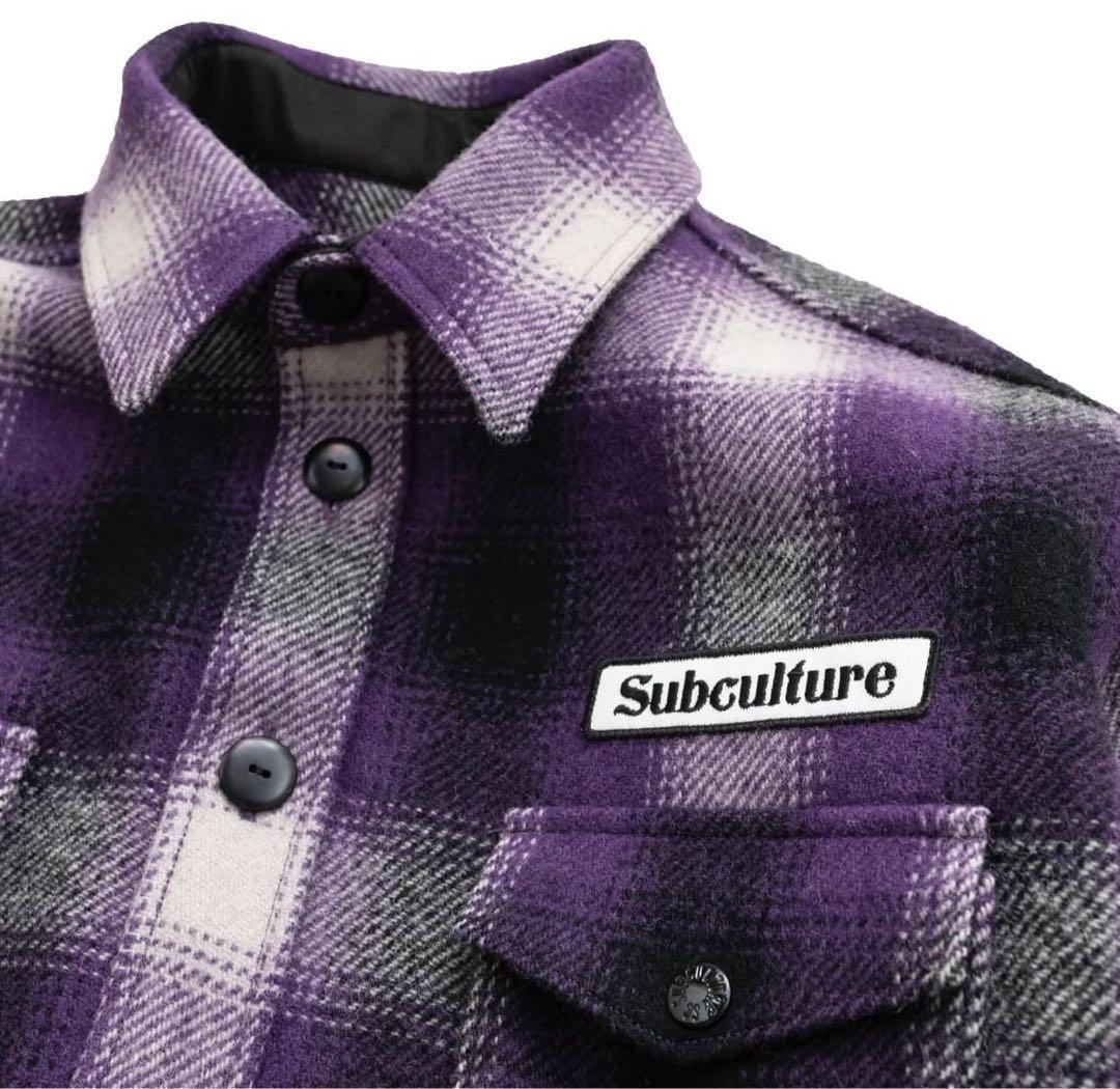 ジャケット・アウター SUBCULTURE OMBRA CHECK JACKET PURPLE 2