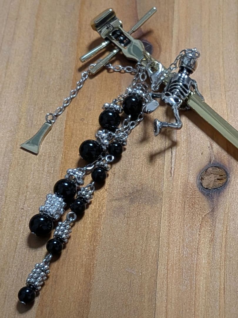 かんざし屋wargo「煙管簪-蜻蛉-＆三味線髑髏一本簪」