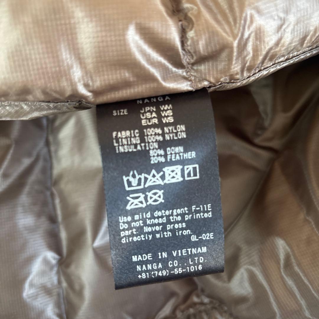 NANGA インナーダウンベスト ブラウン WM