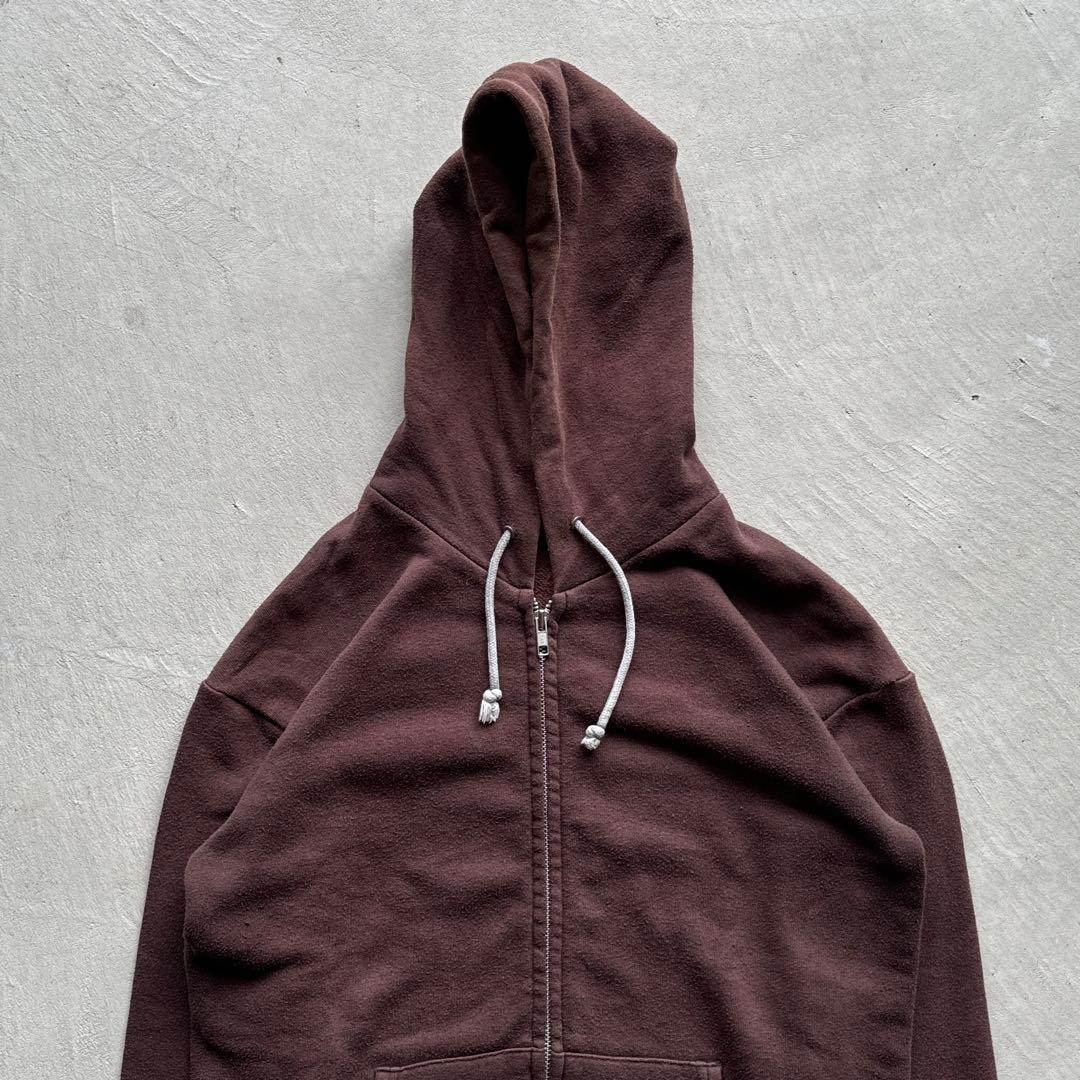 90s~ helthknit zip hoodie フルジップパーカー ブラウン
