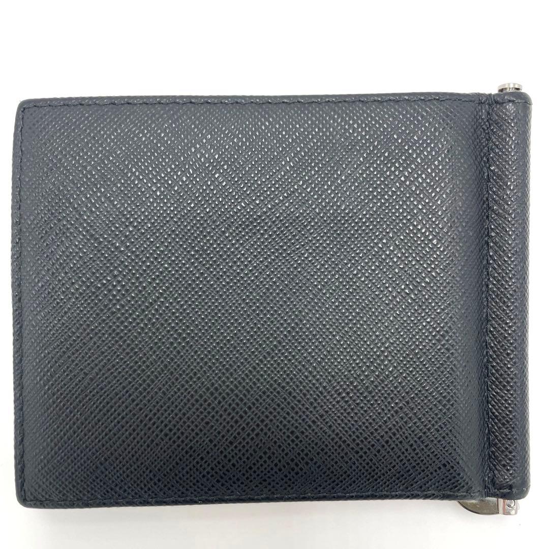 【超美品】PRADA プラダ サフィアーノ トライアングル マネークリップ
