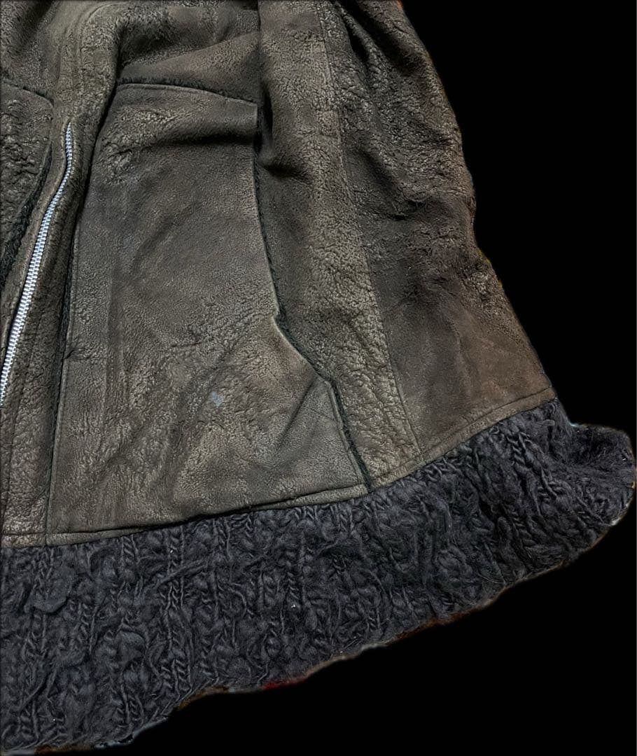 ヴ*ド様 UNDERCOVERISM ラムレザーロングジップアップパーカー