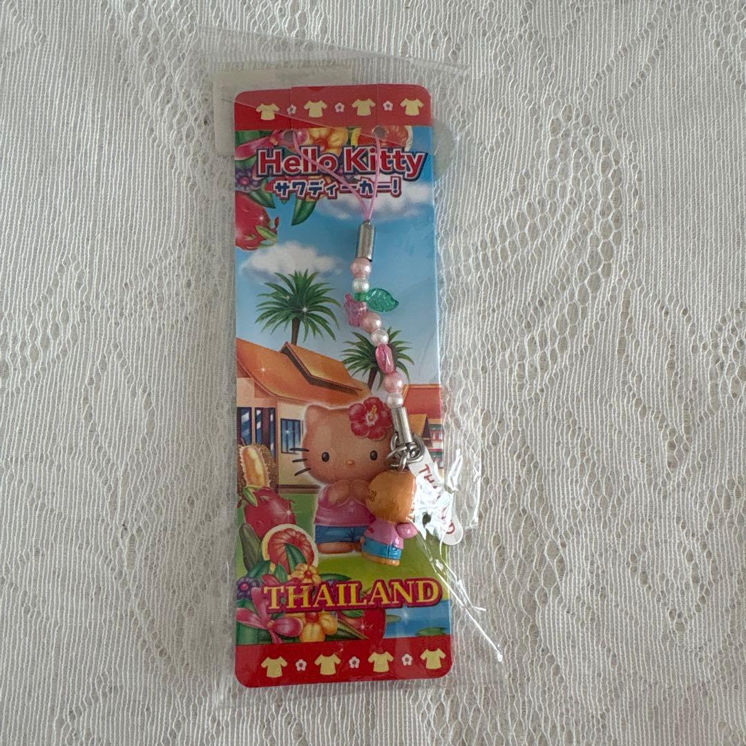 【匿名配送】ご検討キティ 根付 タイ日焼けサワディーカー！