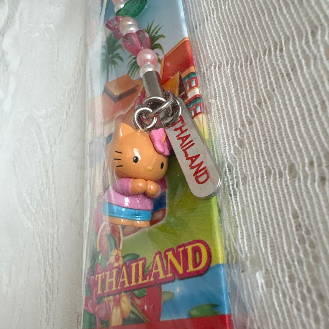 【匿名配送】ご検討キティ 根付 タイ日焼けサワディーカー！