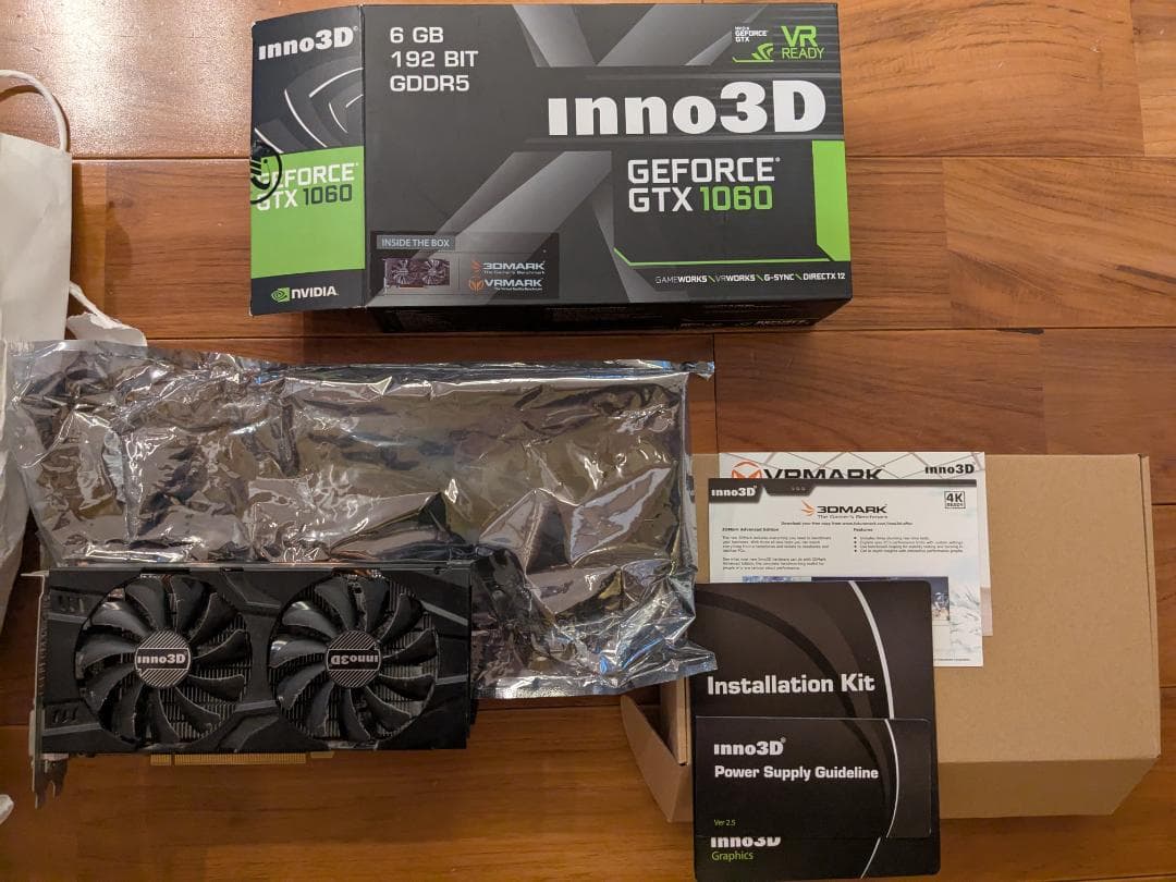 inno3D GeForce GTX 1060 6GB　動作確認済み