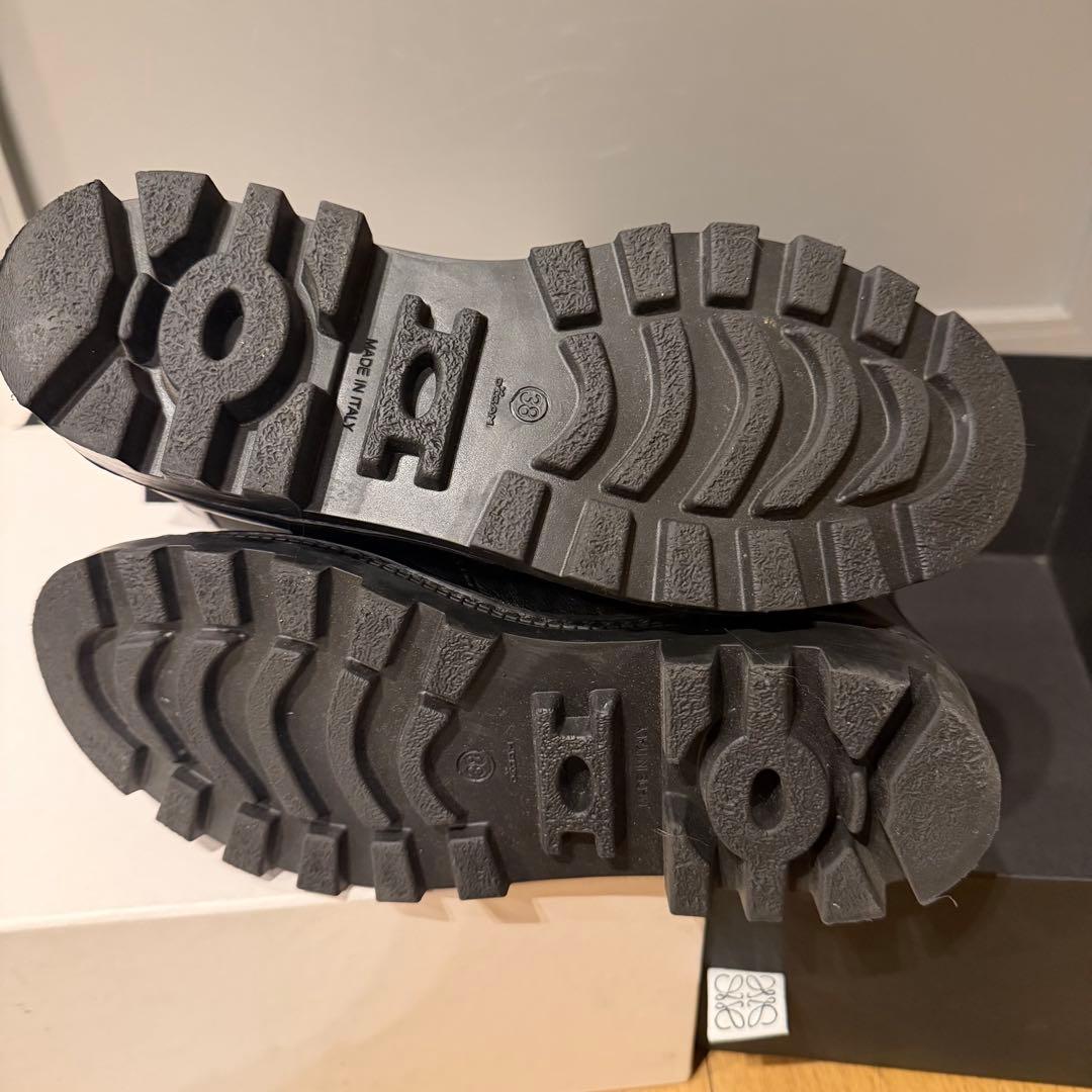 LOEWE ブラック サイドゴアブーツ 38