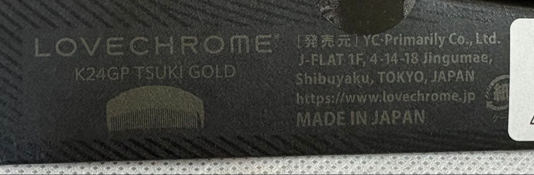 LOVE CHROME　K24GP ツキ ゴールド　くし　ラブクロム　コーム